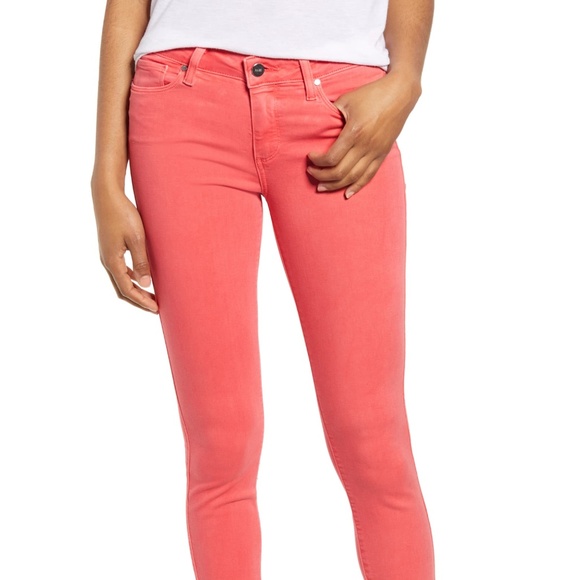 Paige Transcend Verdugo Ankle Ultra Skinny (Tulip) - Picture 1 of 8